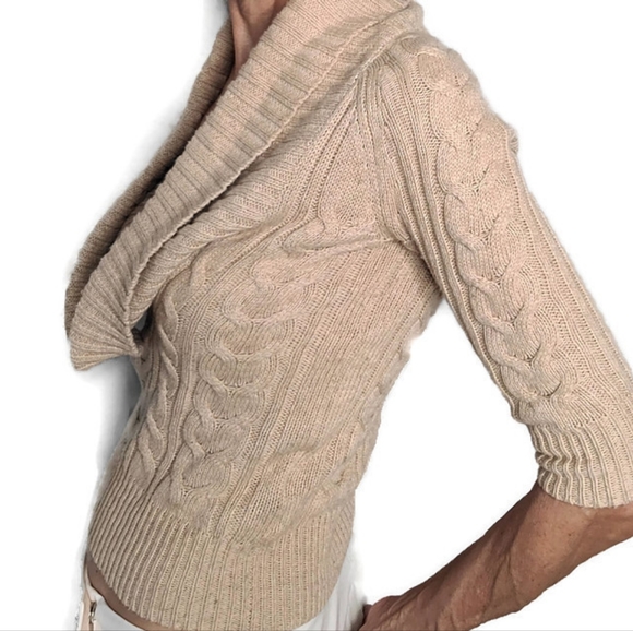 GAP Sweaters - Gap Tan Low Cut Cowl Neck Sweater Size XS